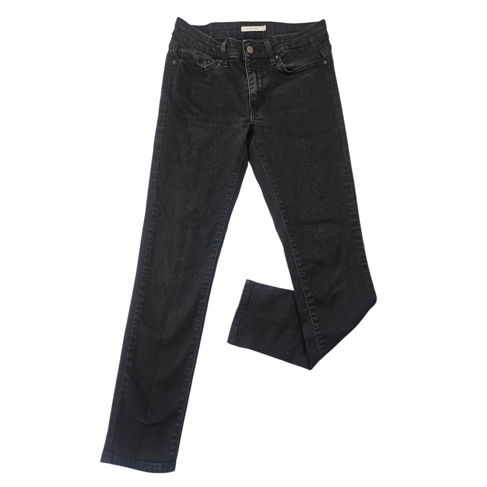Levis 711 Skinny Ankle Jeans Womens 27 Black Wash Mid Rise Stretch Denim Pants
